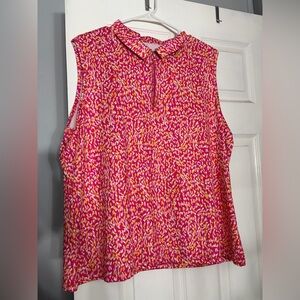 Emerald 18 Sleeveless Pink and Orange Women's Golf Top